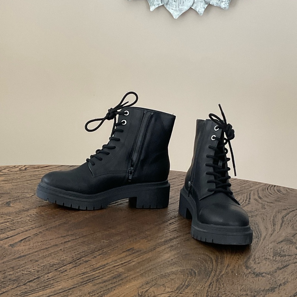 Style & Co. Black Lace-Up Boots for Women